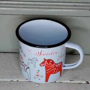 emalj mugg dalahäst 35cl